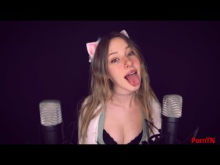 diddly asmr - cat girl stroking 2 mics